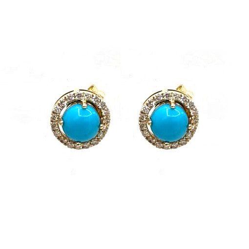 Turquoise Diamond Earrings