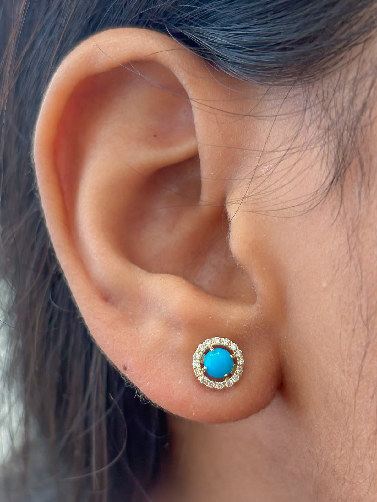 Turquoise Diamond Earrings
