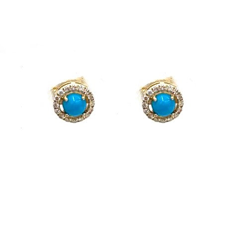 Turquoise Diamond Earrings