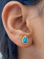 Turquoise Diamond Earrings