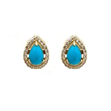 Turquoise Diamond Earrings