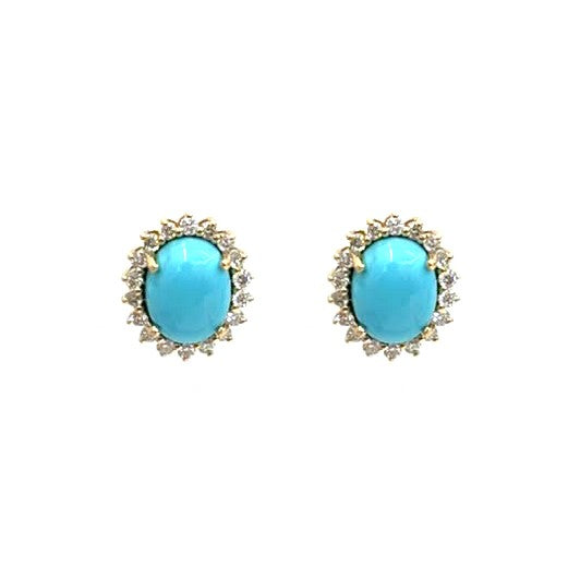 Turquoise Diamond Earrings