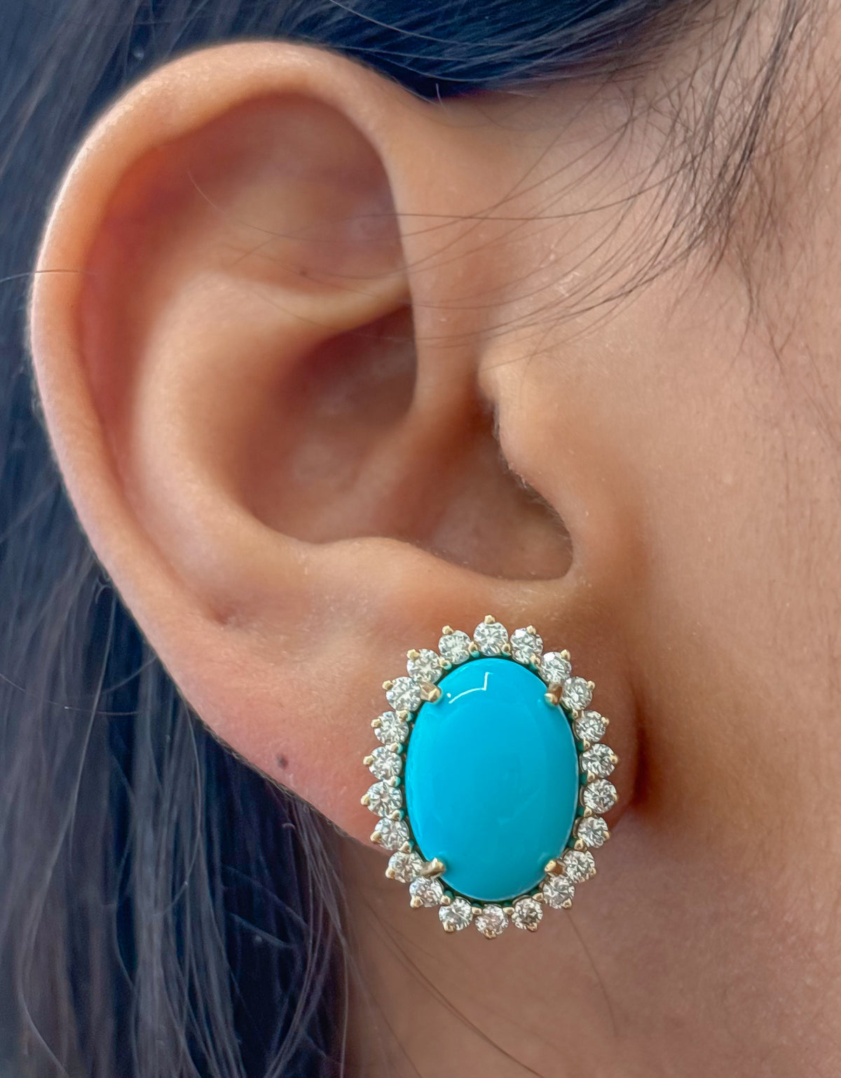 Turquoise Diamond Earrings