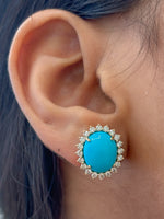 Turquoise Diamond Earrings