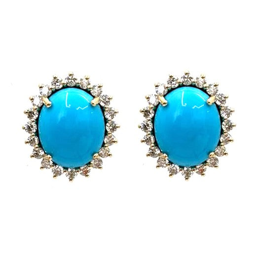 Turquoise Diamond Earrings