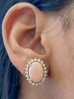 Coral Diamond Earrings