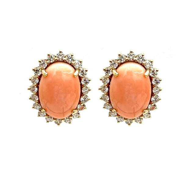Coral Diamond Earrings