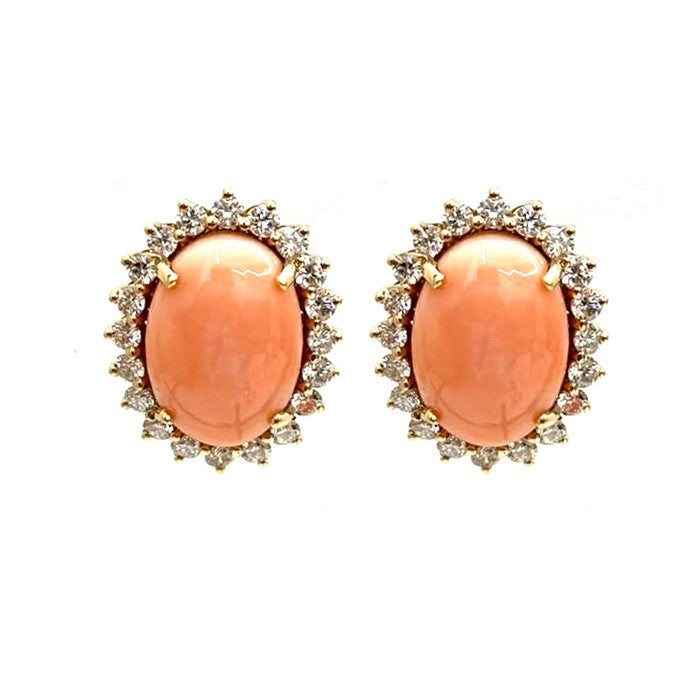 Coral Diamond Earrings