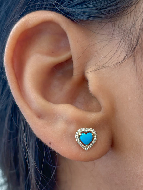 Turquoise Diamond Earrings