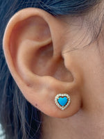 Turquoise Diamond Earrings