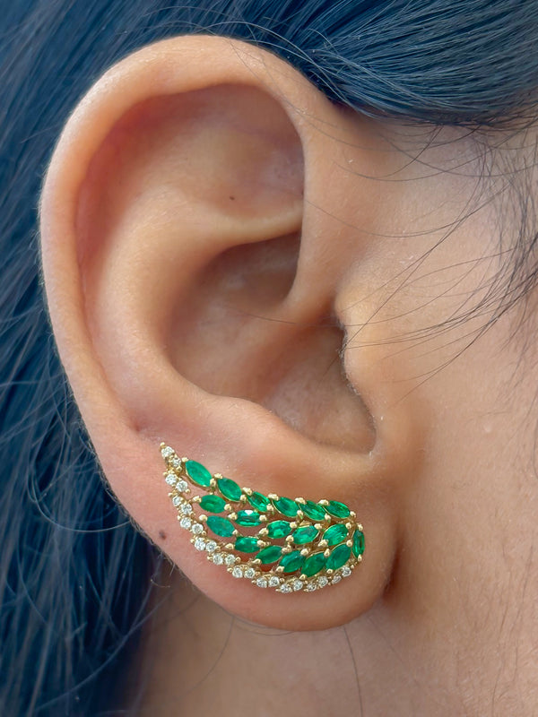 Emerald Diamond Earrings