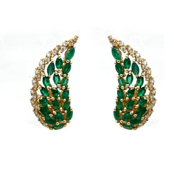 Emerald Diamond Earrings