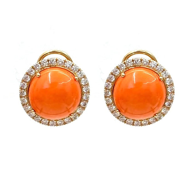Coral Diamond Earrings