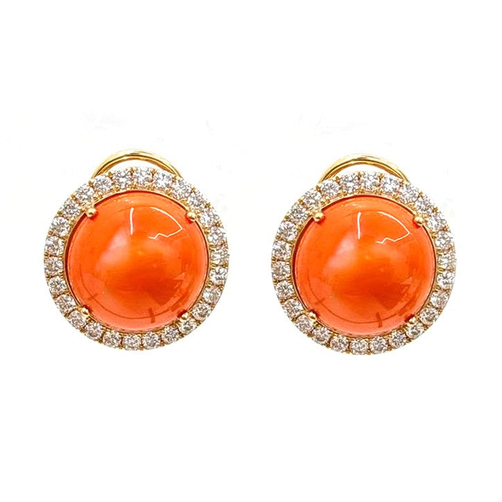 Coral Diamond Earrings
