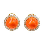 Coral Diamond Earrings