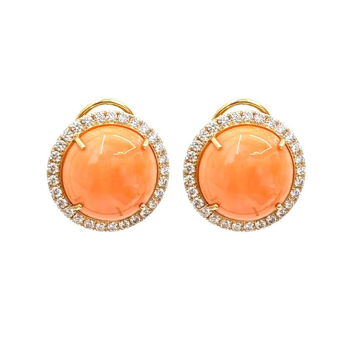 Coral Diamond Earrings