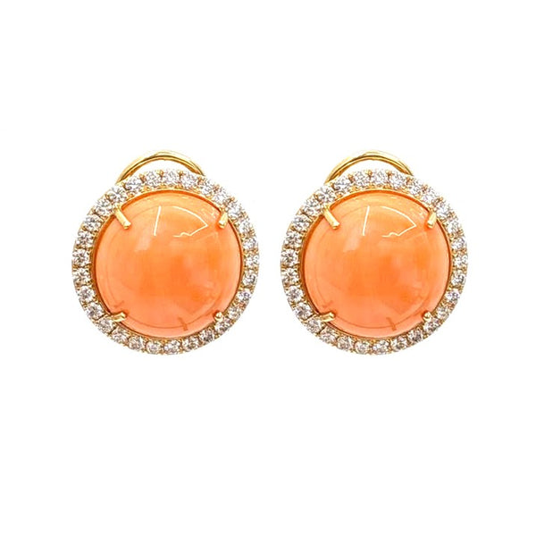 Coral Diamond Earrings