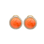 Coral Diamond Earrings