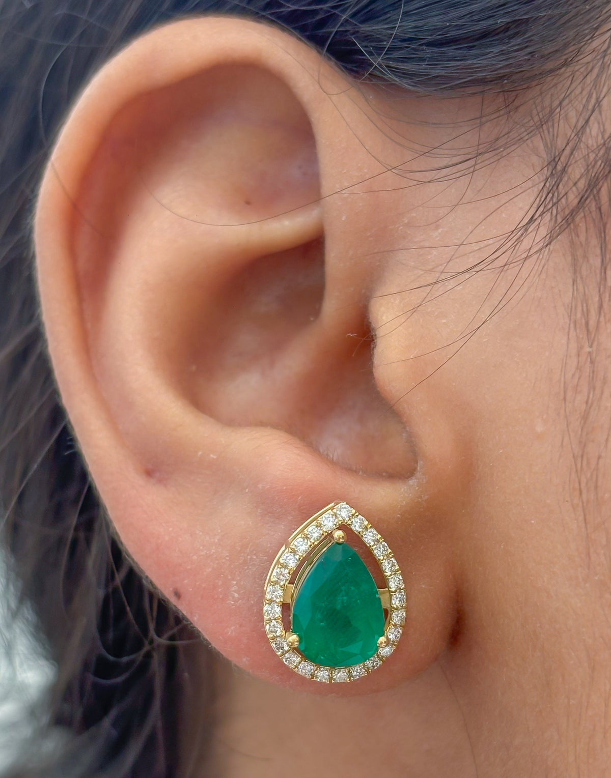 Emerald Diamond Earrings