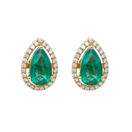 Emerald Diamond Earrings