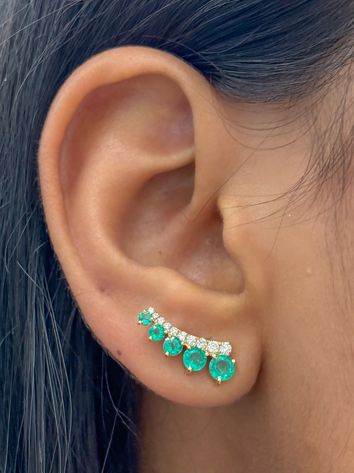 Emerald Diamond Earrings