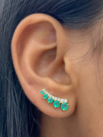 Emerald Diamond Earrings