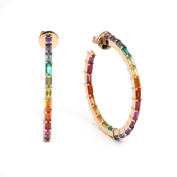 Rainbow Gemstone Earring