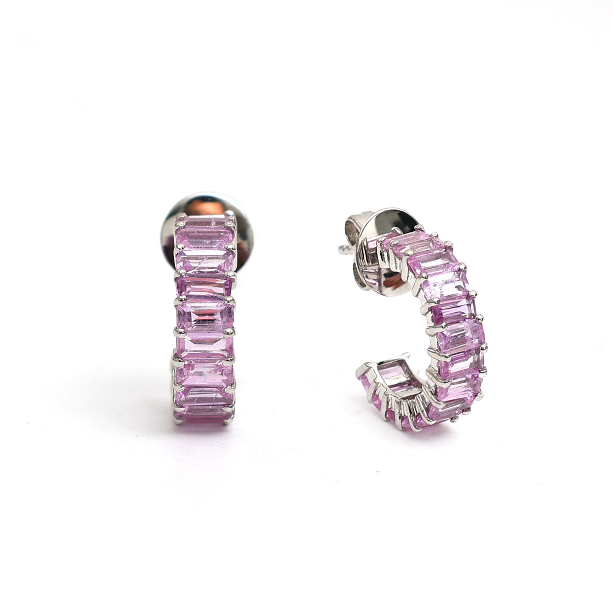 Pink Sapphire Earrings