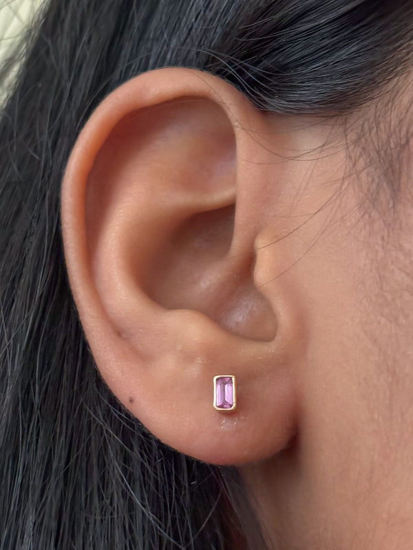 Pink Sapphire Earrings