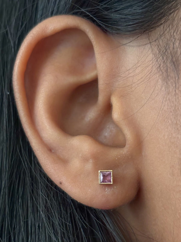 Pink Sapphire Earrings
