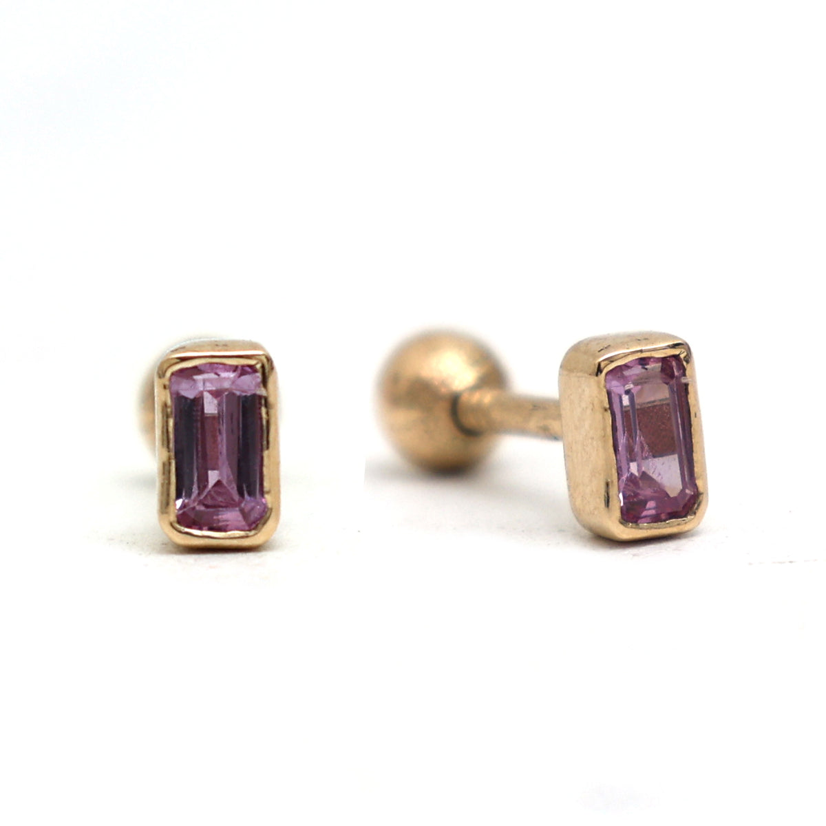 Pink Sapphire Earrings