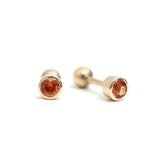 Orange Sapphire Earrings