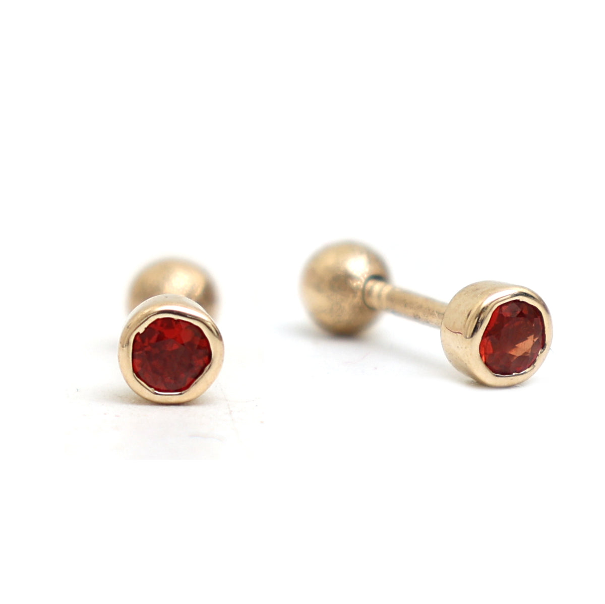 Orange Sapphire Earrings