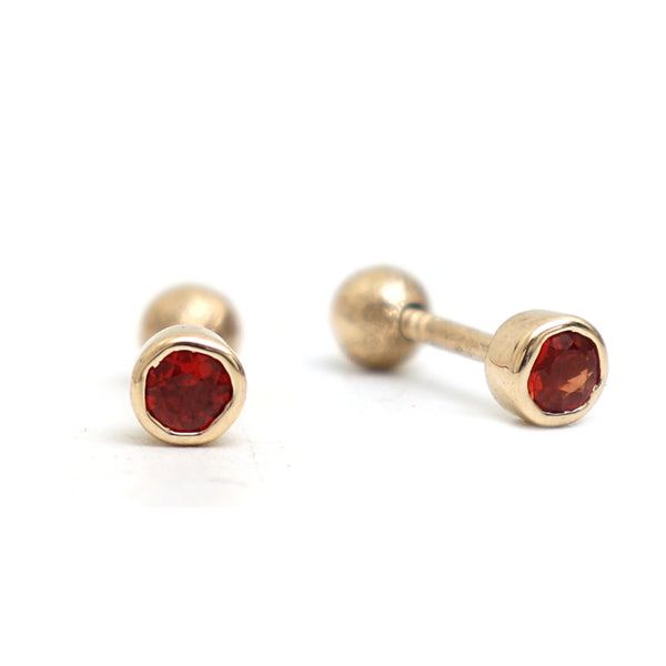 Orange Sapphire Earrings