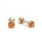 Orange Sapphire Earrings