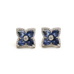 Blue Sapphire Diamond Earrings