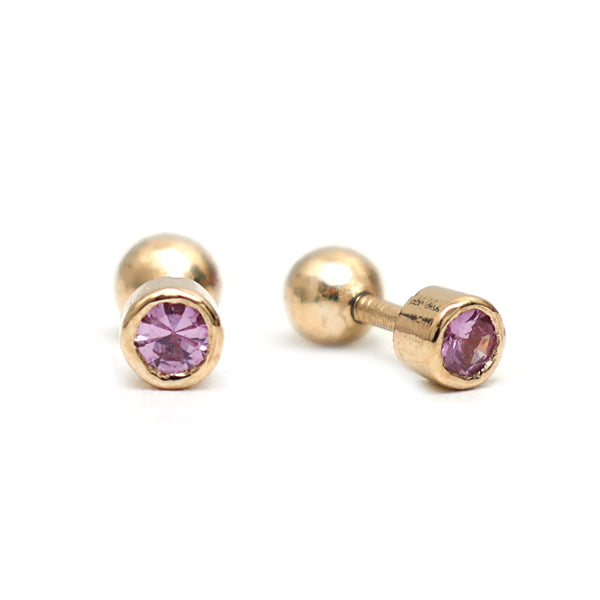 Pink Sapphire Earrings