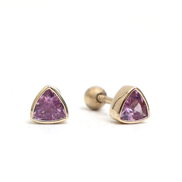 Pink Sapphire Earrings
