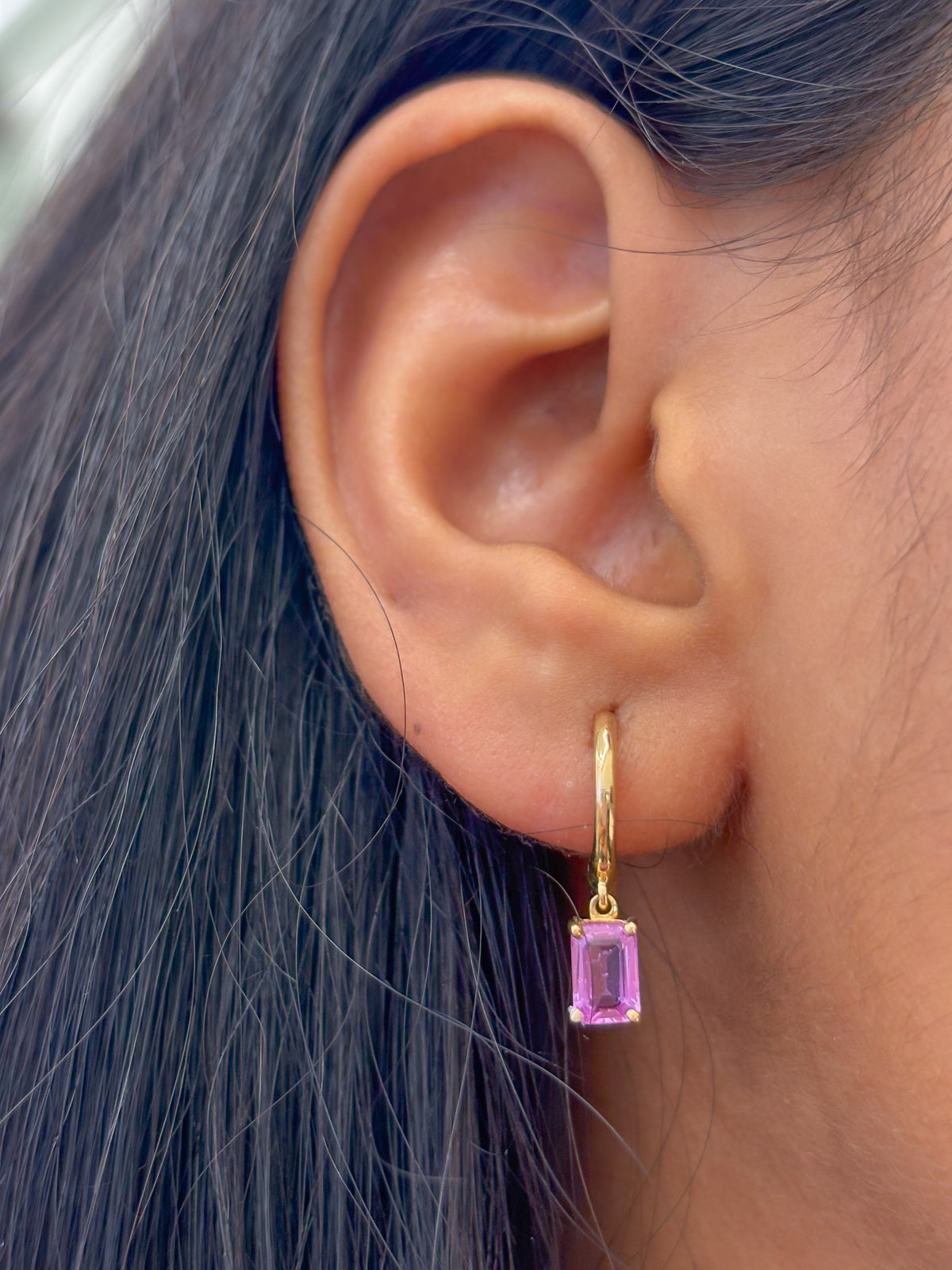 Pink Sapphire Earrings