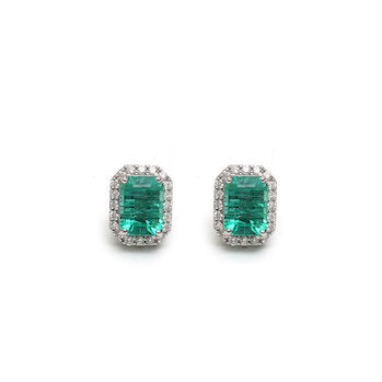 Emerald Diamond Earrings