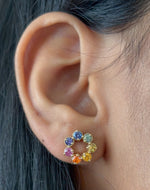Rainbow Sapphire Earrings