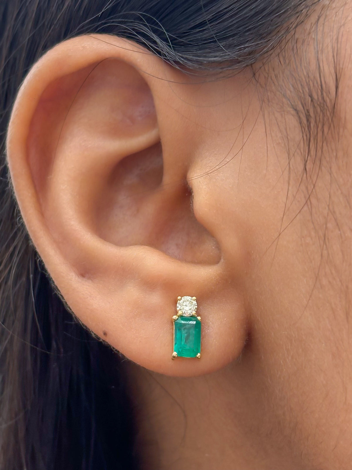 Emerald Diamond Earrings