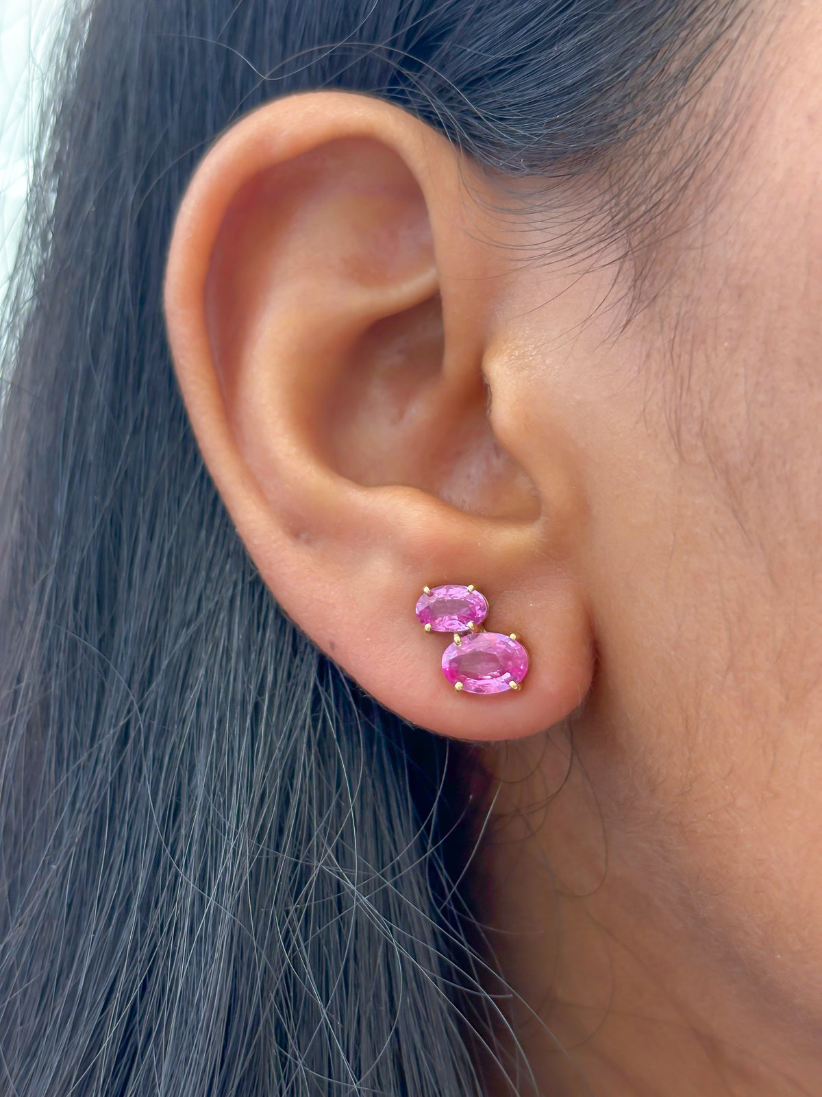 Pink Sapphire Earrings