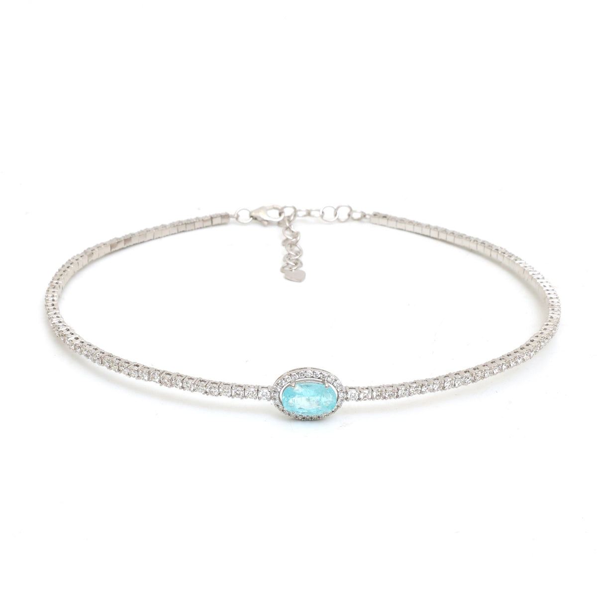 Diamond Paraiba Tourmaline Necklace