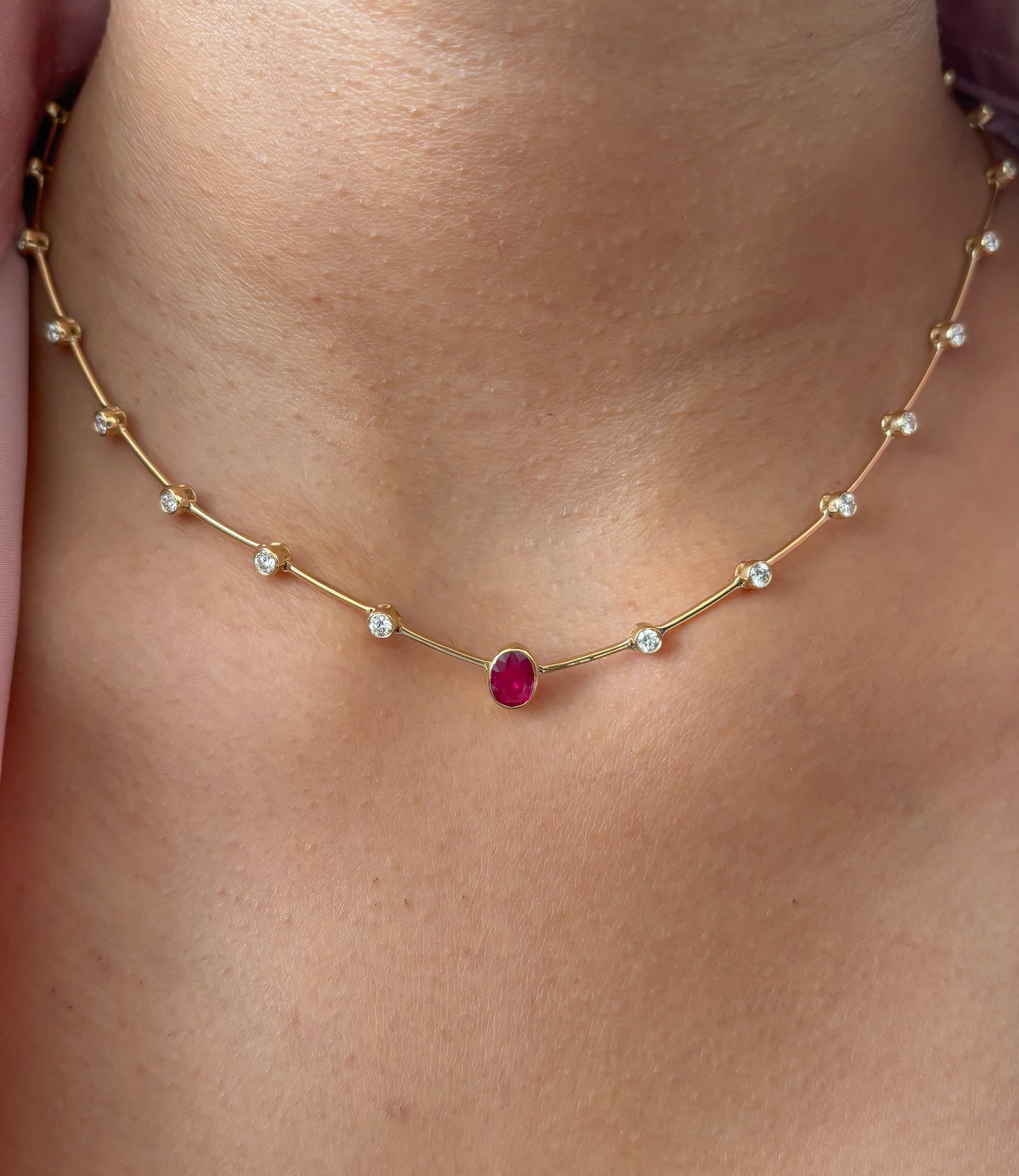 Diamond Ruby Necklace