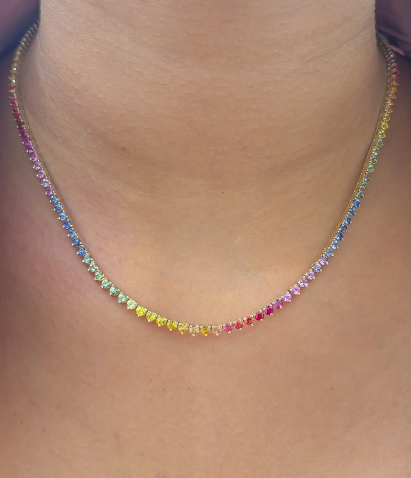 Rainbow Sapphire Necklace