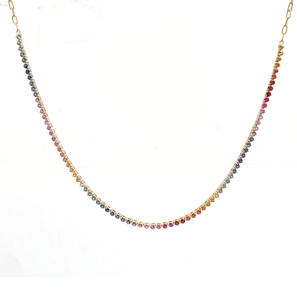 Rainbow Sapphire Necklace