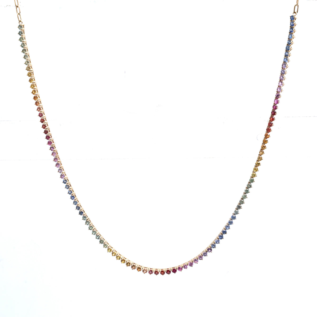 Rainbow Sapphire Necklace