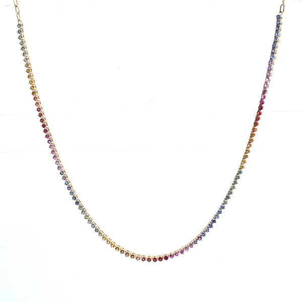 Rainbow Sapphire Necklace