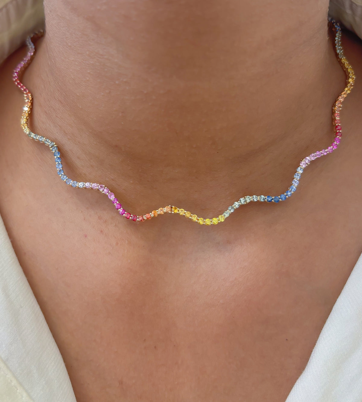 Rainbow Sapphire Necklace